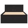 vidaXL gultas rāmis ar galvgali bez matrača, melns, 100x200 cm