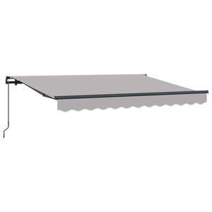 vidaXL Izvelkams jumtiņ&scaron; Gai&scaron;i pelēks 250 x 200 cm audums