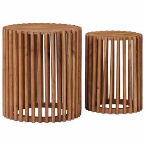 vidaXL Sānu galdiņu komplekts ar uzglabā&scaron;anu Brūna 40 x 40 x 45 cm