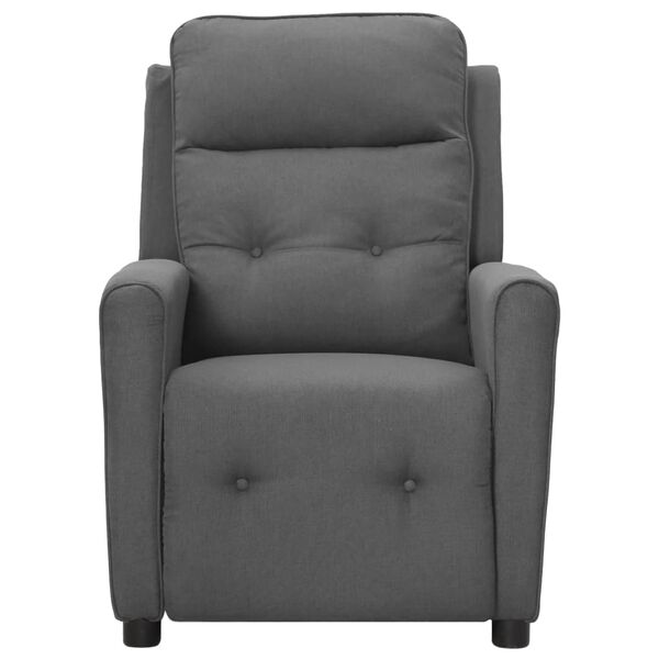 vidaXL masāžas krēsls, paceļams, gai&scaron;i pelēks audums