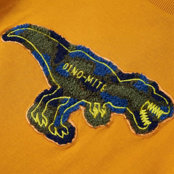 Bērnu krekls ar garām piedurknēm, dzeltenbrūns, 116