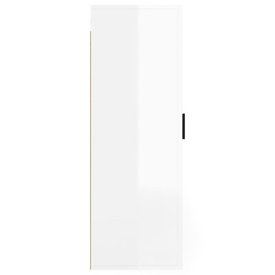 vidaXL sienas TV skapītis, spīdīgi balts, 40x34,5x100 cm