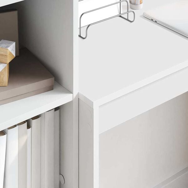 vidaXL Galds ar atvilktni 2 pcs Balts