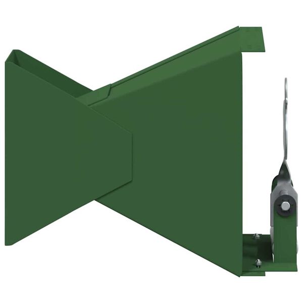 vidaXL Ložu uztvērējs Zaļa 14 x 14 x 19 cm Tērauds