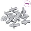 vidaXL Plauktu stiprinājums 4500 gab. Sudraba 8,6 x 8,6 x 14,6 mm