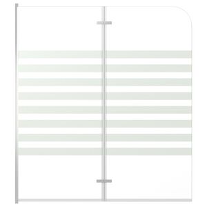 vidaXL vannas siena, 120x140 cm, rūdīts stikls, svītraina