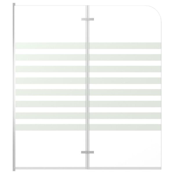 vidaXL vannas siena, 120x140 cm, rūdīts stikls, svītraina