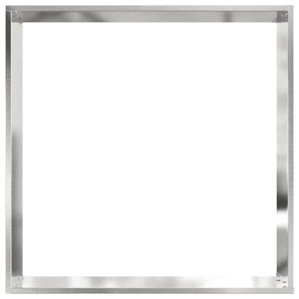 vidaXL Zāliena Apmale Sudraba 50 x 50 x 13 cm Nerūsējo&scaron;s tērauds