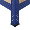 vidaXL 4-līmeņu plaukti, 4 gab., zils tērauds inženierijas koks