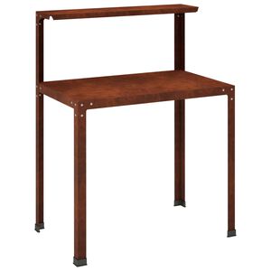 vidaXL Podu galds 100 x 50 x 104 cm Novecināts tērauds Rūsa