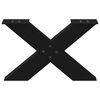 vidaXL kafijas galdiņa kājas, 2 gab., X-veida, melnas, 60x(30-31) cm, tērauds