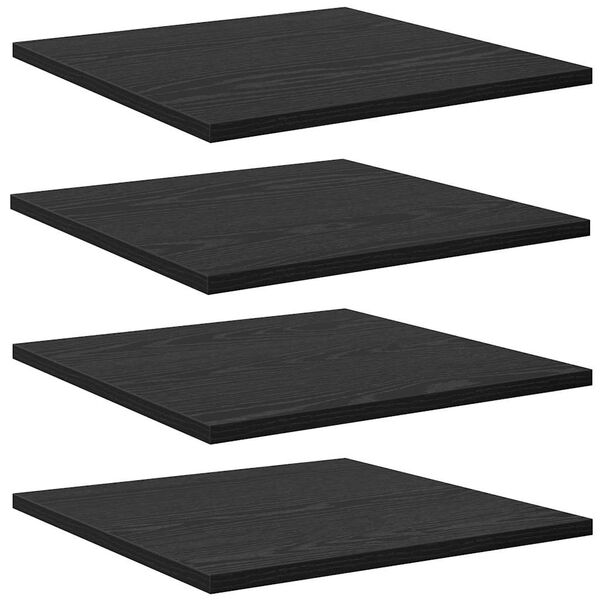 vidaXL Grāmatplaukta Paneļa 4 pcs Melns 40 x 40 x 1,5 cm