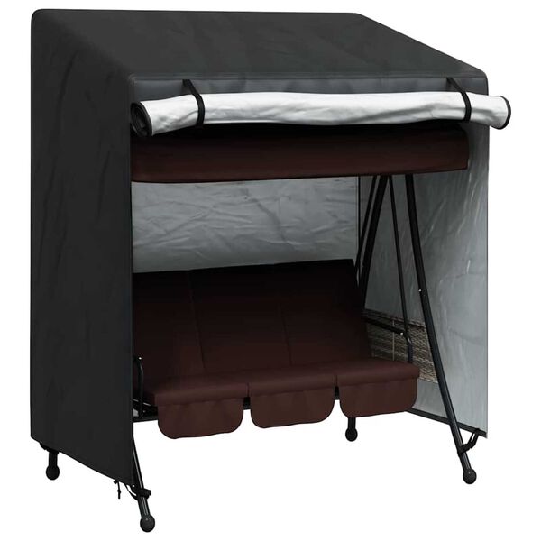 vidaXL Āra &scaron;ūpoļu pārsegs Melna 155 x 95 x 165 cm 600D Oksforda audums