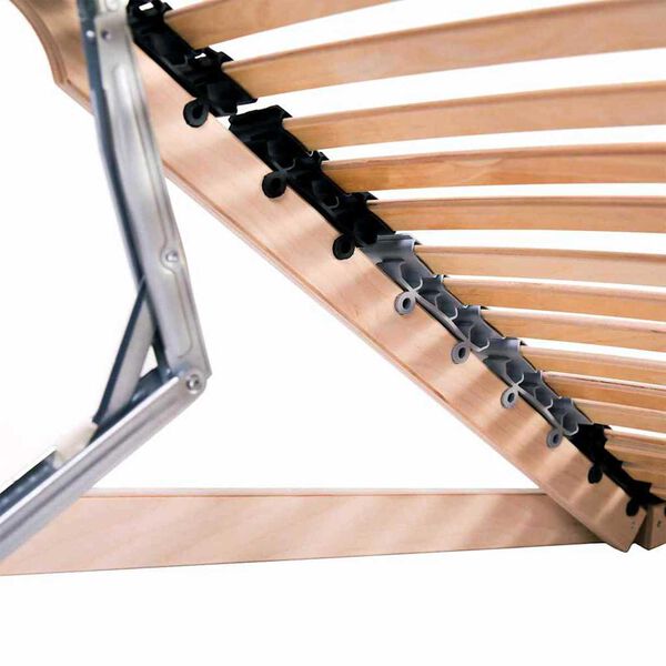 vidaXL Lamelu gultas pamatne Brūna 120 x 190 cm Cietais gobu koks