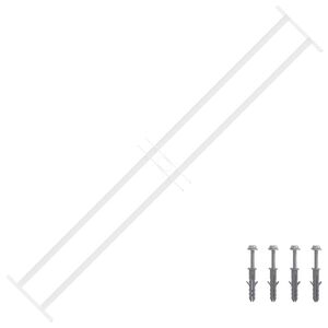 vidaXL Dro&scaron;ības restes logiem ar 2 pāriem krustiem 93-174 cm