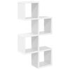vidaXL Sienas plaukts Balts 39 x 15 x 76 cm