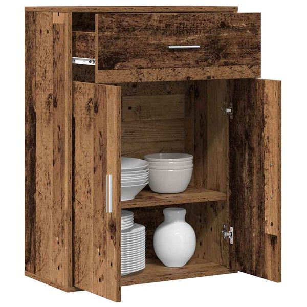 vidaXL Puse ar atvilktni Vecs koks 60 x 30 x 84 cm Inženierijas koks