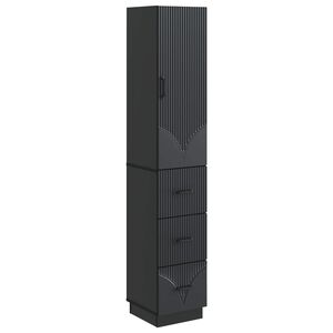 vidaXL Skapju komplekts 2 pcs Melns 33 x 34,5 x 87 cm