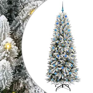 vidaXL Mākslīgā Ziemassvētku eglīte Balts 210 cm