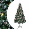 vidaXL Mākslīgā Ziemassvētku eglīte su 300 LED ar statīvu Zaļa 210 cm