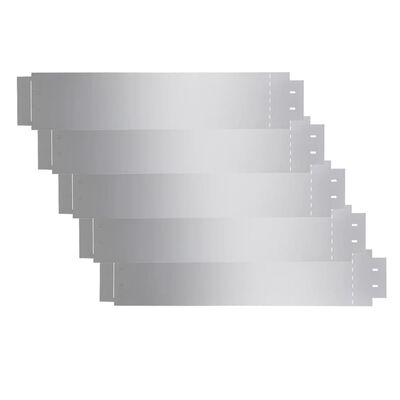 vidaXL zāliena apmales, 5 gab., 100x20 cm, cinkots tērauds