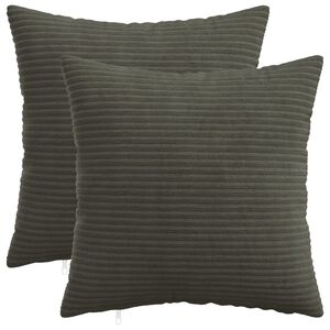 vidaXL Spilvenu pārvalks 2 gab. HEERLEN Antracīta 35 x 35 cm kordurojs