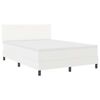 vidaXL Kastītes atsperu gulta Balts 140 x 190 cm Mākslīgā āda