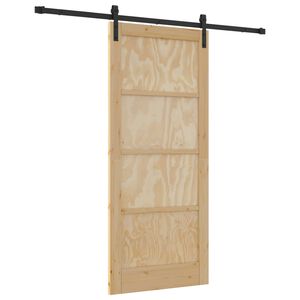 vidaXL Slīdo&scaron;ās durvis 86 x 198,5 cm Priedes masīvkoks