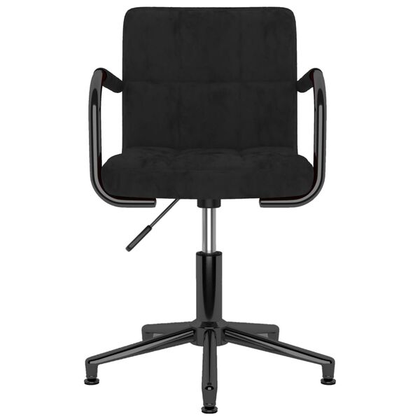 vidaXL grozāmi virtuves krēsli, 4 gab., melns samts