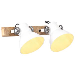 vidaXL sienas lampa, industriāls dizains, balta, 45x25 cm, E27