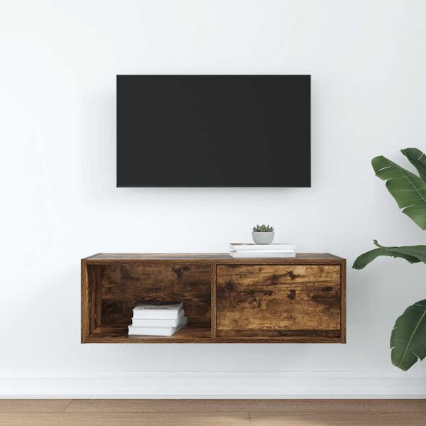 vidaXL TV skapītis, ozolkoka krāsa, 80x31x25,5 cm, inženierijas koks