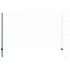 vidaXL Se&scaron;stūra žogs ar stabu 100 x 1,4 m PVC pārklāts tērauds Zaļa