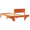 vidaXL Gultas rāmis Vaks brūns 75 x 190 cm Ciets priedes koks