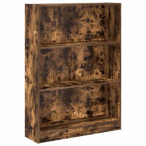vidaXL grāmatu plaukts, ozola krāsa, 80x24x109 cm, inženierijas koks