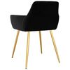 vidaXL virtuves krēsli, 2 gab., melns samts
