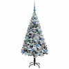 vidaXL Mākslīgā Ziemassvētku eglīte su 150 LED ar statīvu Balts 150 cm