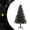 vidaXL Ziemassvētku eglīte Melna 150 cm PVC