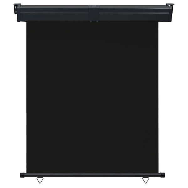 vidaXL balkona sānu markīze, melna, 145x250 cm