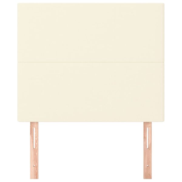 vidaXL galvgalis, krēmkrāsas, 80x5x118/128 cm, mākslīgā āda