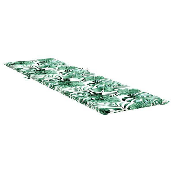 vidaXL sauļošanās krēsla matracis, audums ar lapu apdruku