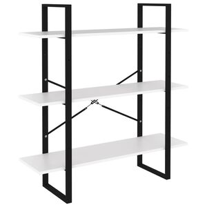 vidaXL grāmatu plaukts, balts, 100x30x105 cm, inženierijas koks