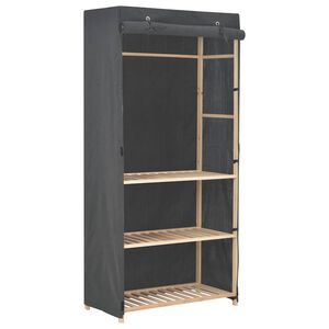 vidaXL skapis ar 3 plauktiem, 79x40x170 cm, pelēks audums