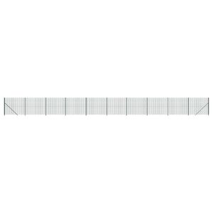 vidaXL stiepļu žogs ar atloku, zaļ&scaron;, 2x25 m