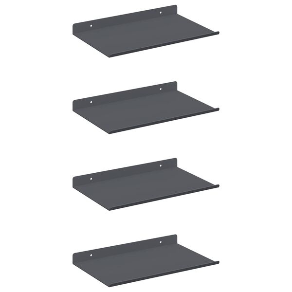 vidaXL Peldējo&scaron;ais plaukts 4 pcs Antracīts 30 x 18 x 2,5 cm Tērauds
