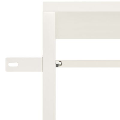 vidaXL drēbju plaukts, balts, 60x40x167 cm, metāls, skaidu plāksne