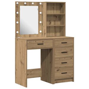 vidaXL Dressing galds 2 pcs Brūna 50 x 41 x 135 cm Inženierijas koks