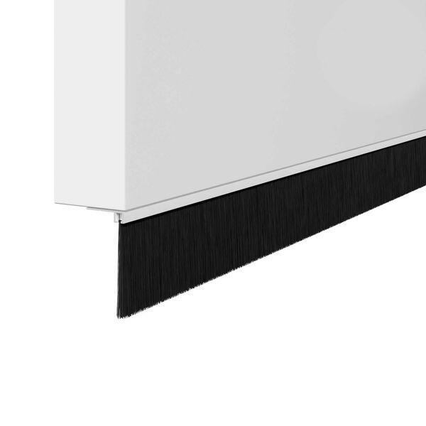 vidaXL Skrūvējami durvju birstes blīvējumi 2 pcs Balts 100 cm