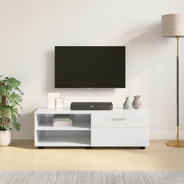 vidaXL Koka skapis Augsta spīduma baltā krāsa 100,5 x 39 x 30 cm