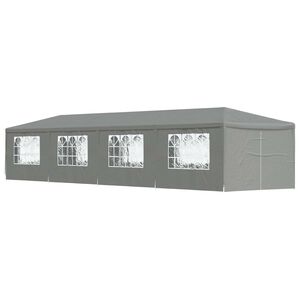 vidaXL Balles telts 1200 x 300 x 255 cm Gai&scaron;i pelēka PE un Tērauds