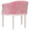 vidaXL virtuves krēsls, rozā samts
